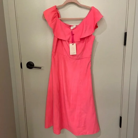 julie brown pink dress Julie Brown New York barbie pink midi dress size 2 cocktail Party Wedding